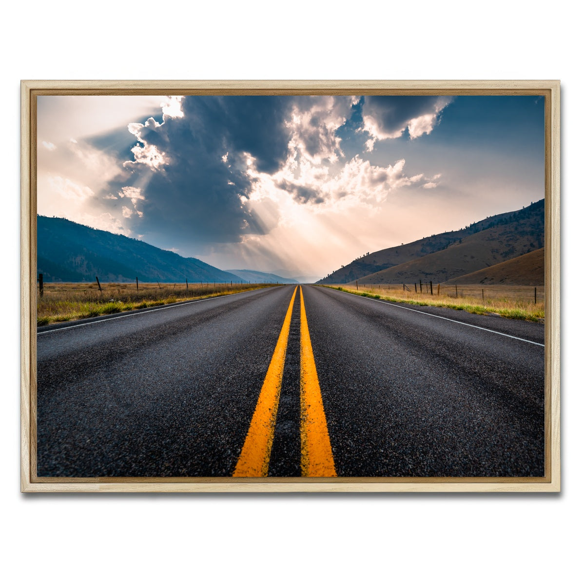 AUTO-MOCKUP WHITE | Open Road | 1 Piece | Natural Framed Canvas | group=4x3