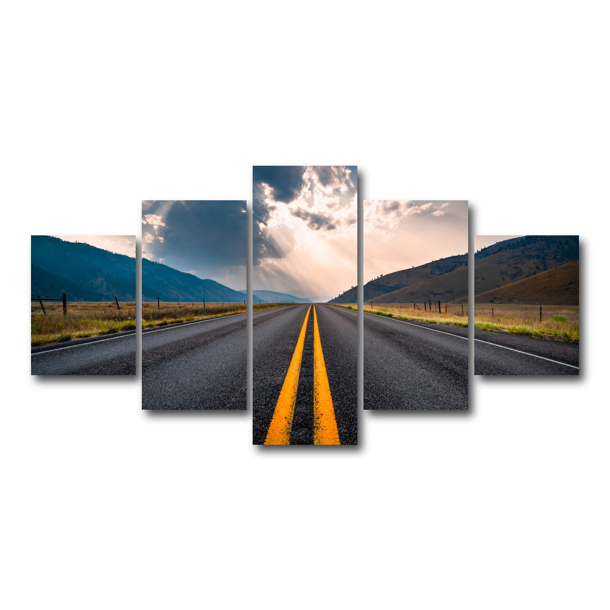 AUTO-MOCKUP WHITE | Open Road | 5 Piece | Gallery Wrap Canvas | group=5_short