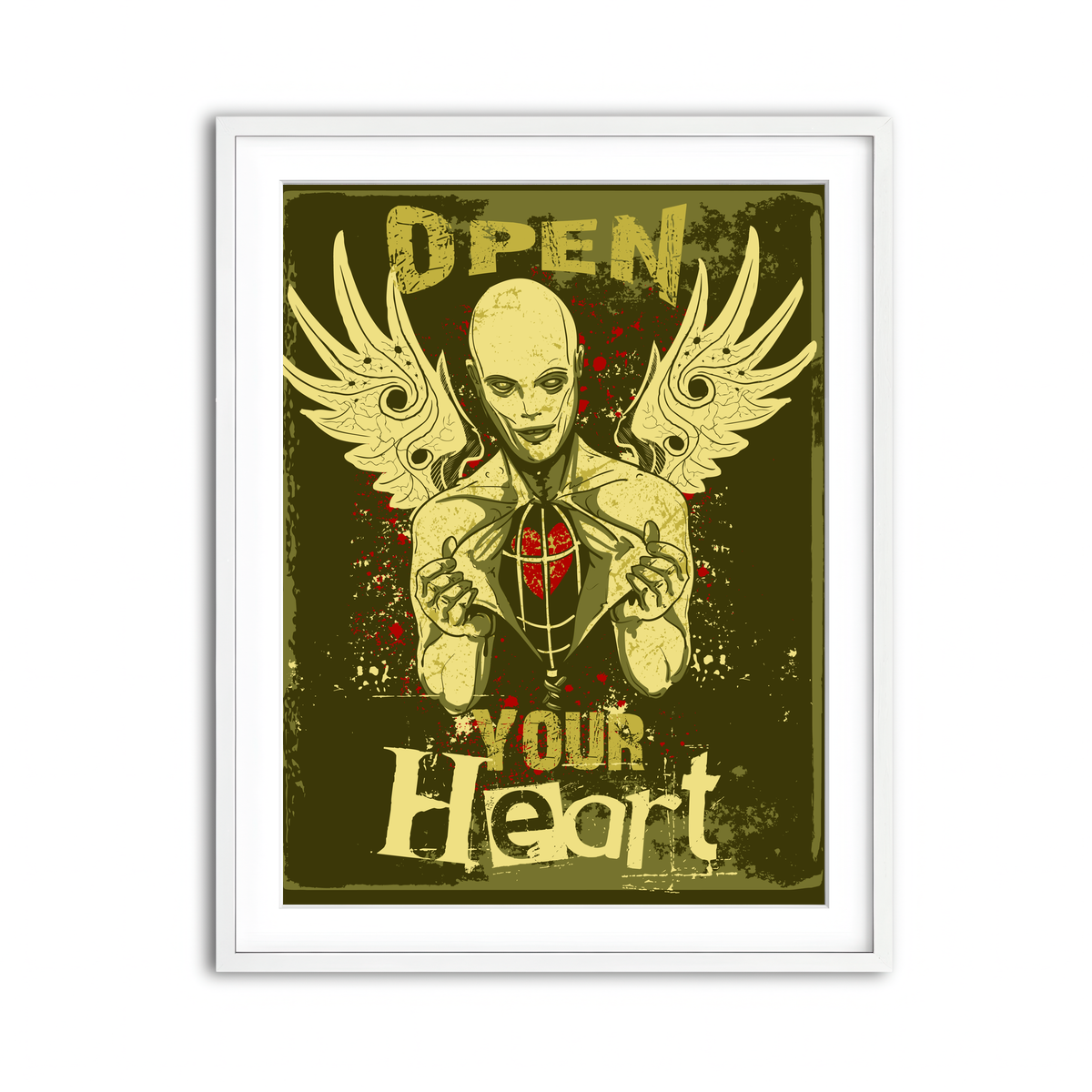 Framed Print 3x4 White