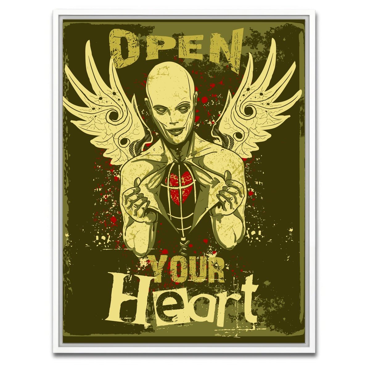 AUTO-MOCKUP WHITE | Open your heart | 1 Piece | White Framed Canvas | group=3x4