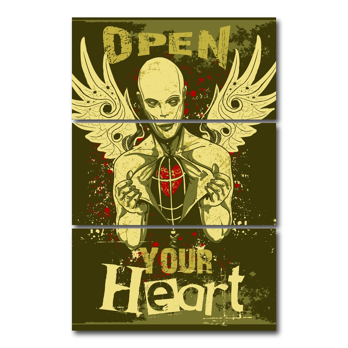 AUTO-MOCKUP WHITE | Open your heart | 3 Piece | Gallery Wrap Canvas | group=12x24_stacked