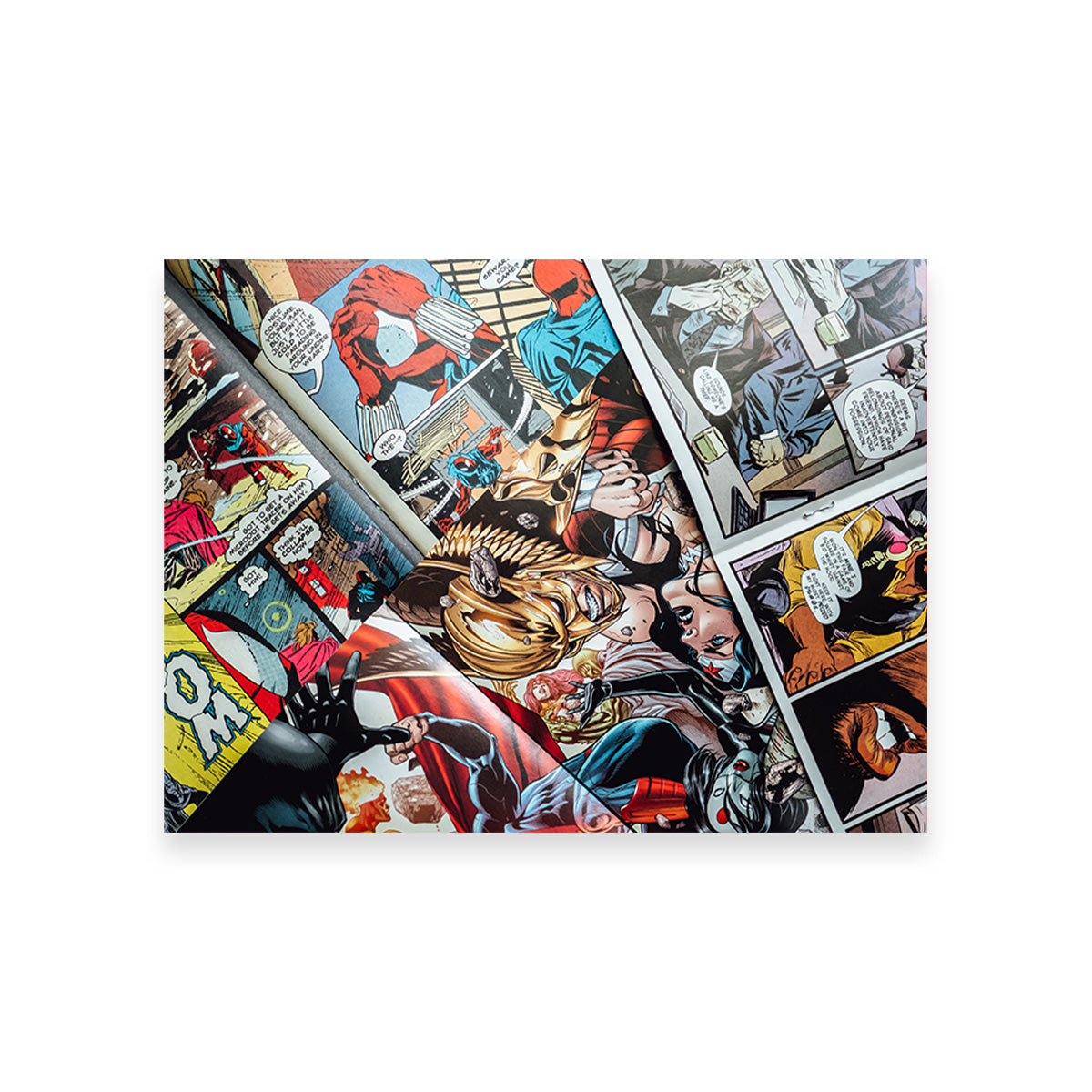 Open Comic Book Pages Wall Art