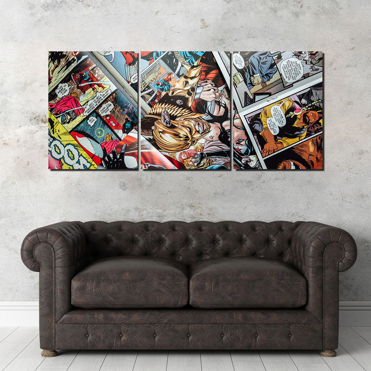 Open Comic Book Pages Wall Art