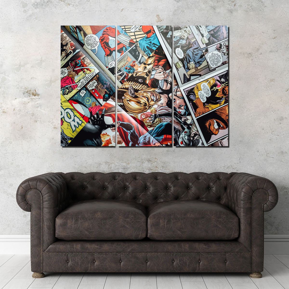 Open Comic Book Pages Wall Art