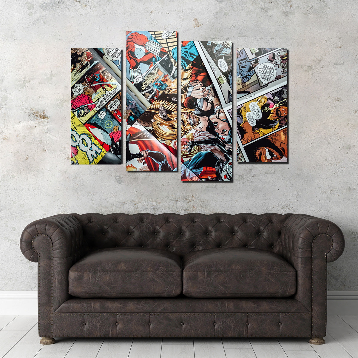 Open Comic Book Pages Wall Art