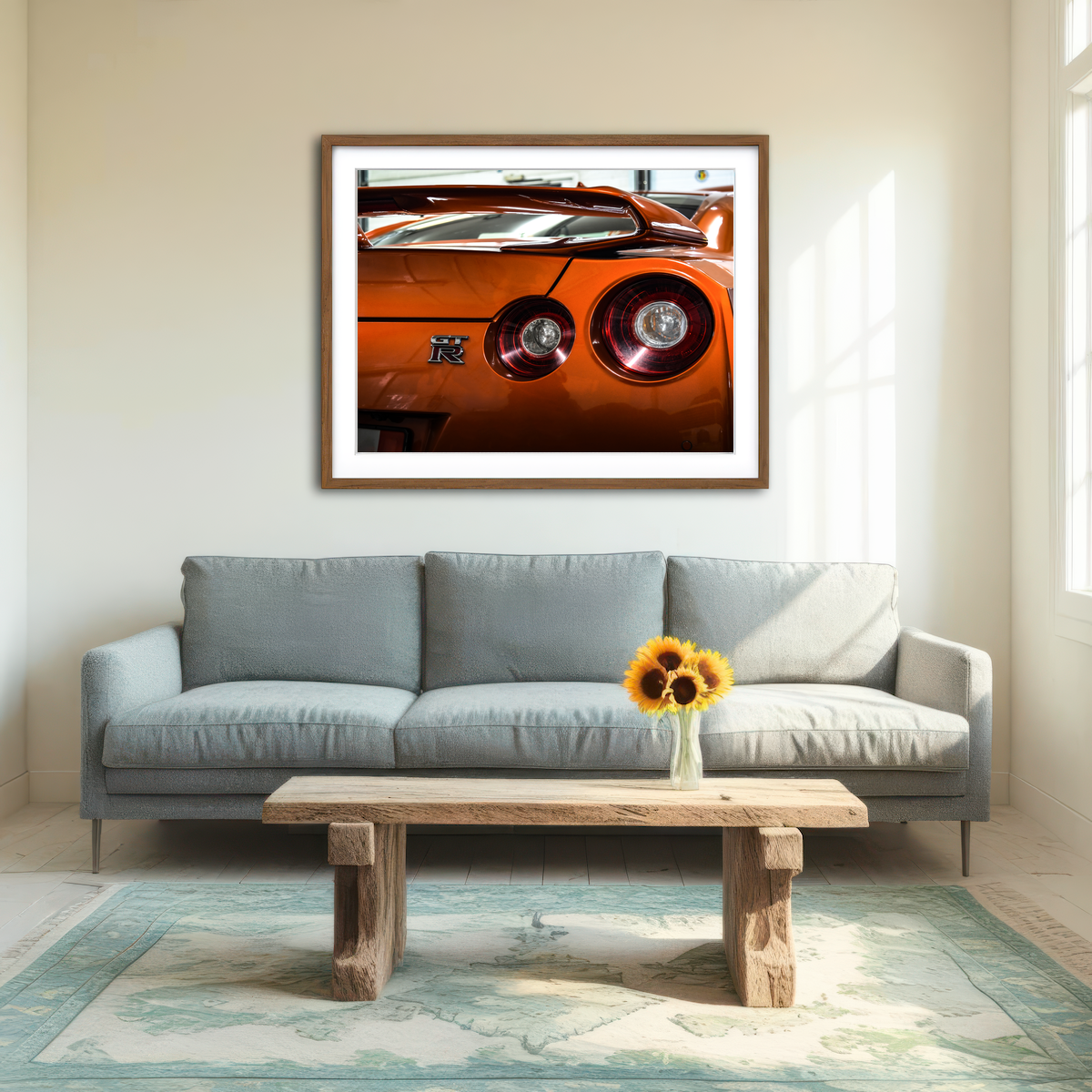 AUTO-MOCKUP ROOM | Orange Nissan GTR 3 Wall Art