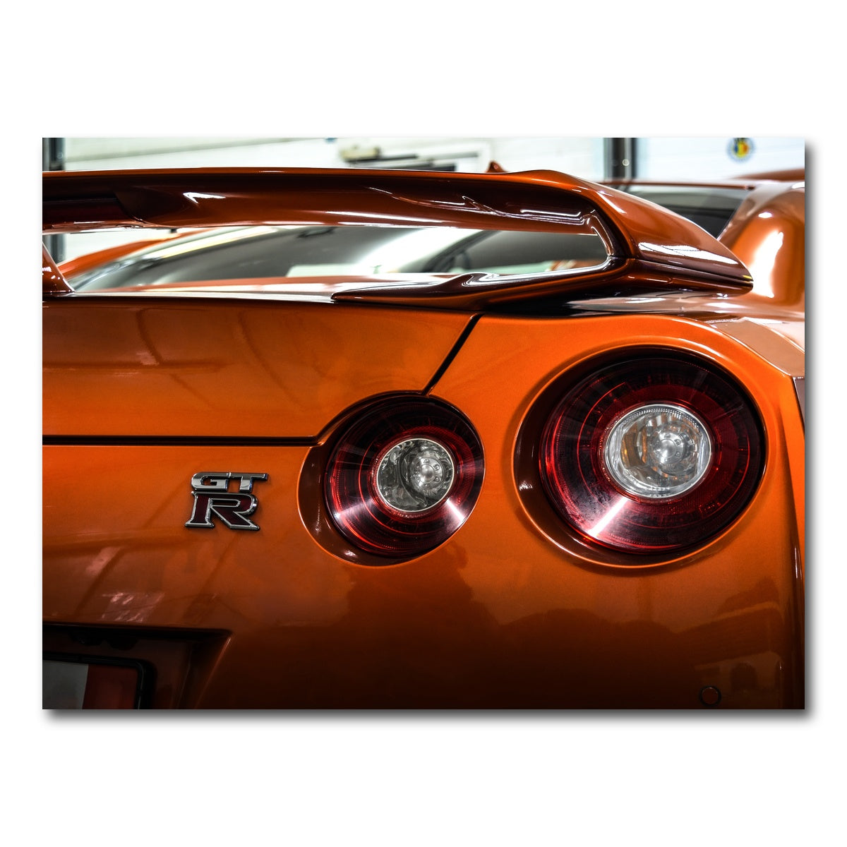 AUTO-MOCKUP WHITE | Orange Nissan GTR 3 | 1 Piece | Gallery Wrap Canvas | group=4x3
