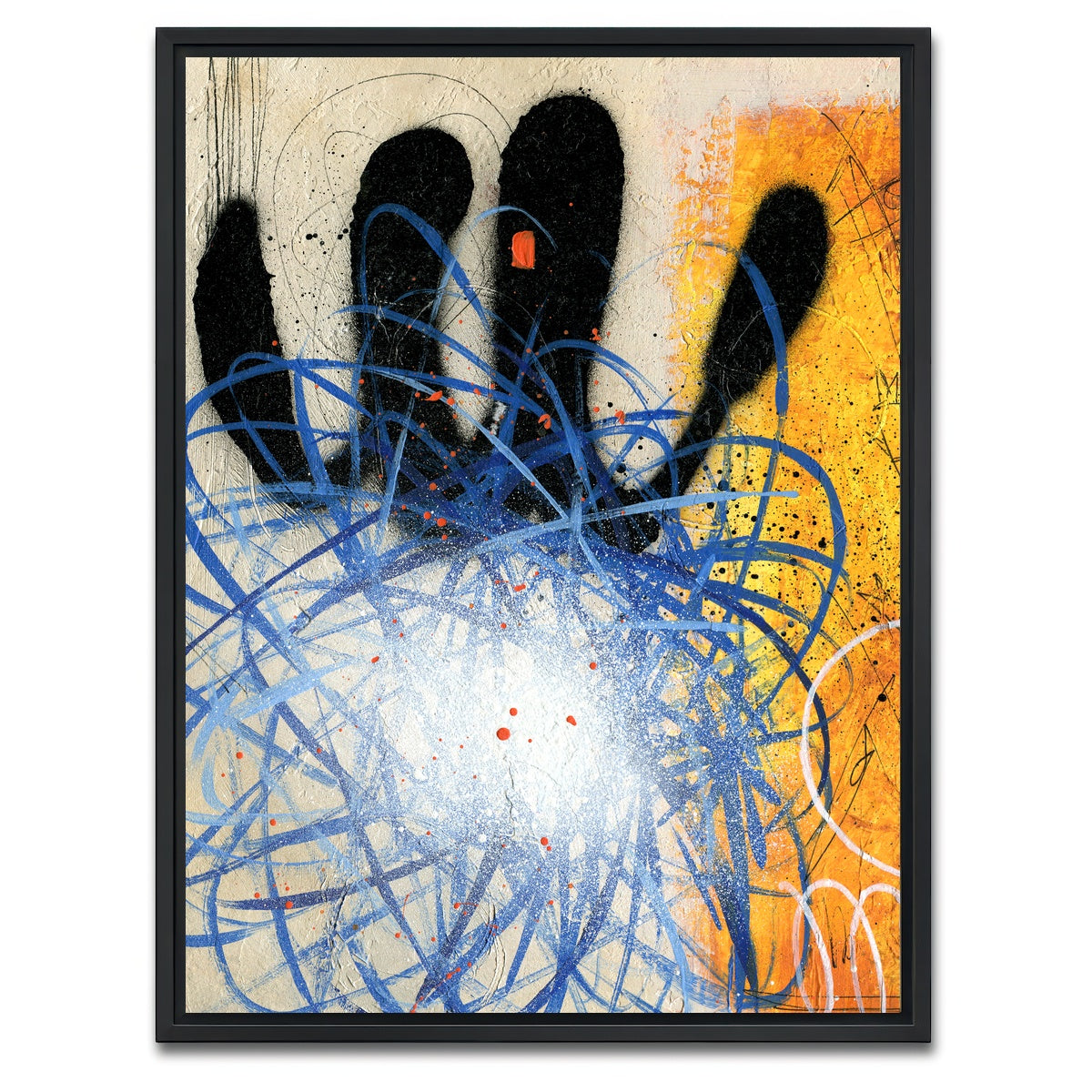 AUTO-MOCKUP WHITE | Orange | 1 Piece | Black Framed Canvas | group=3x4