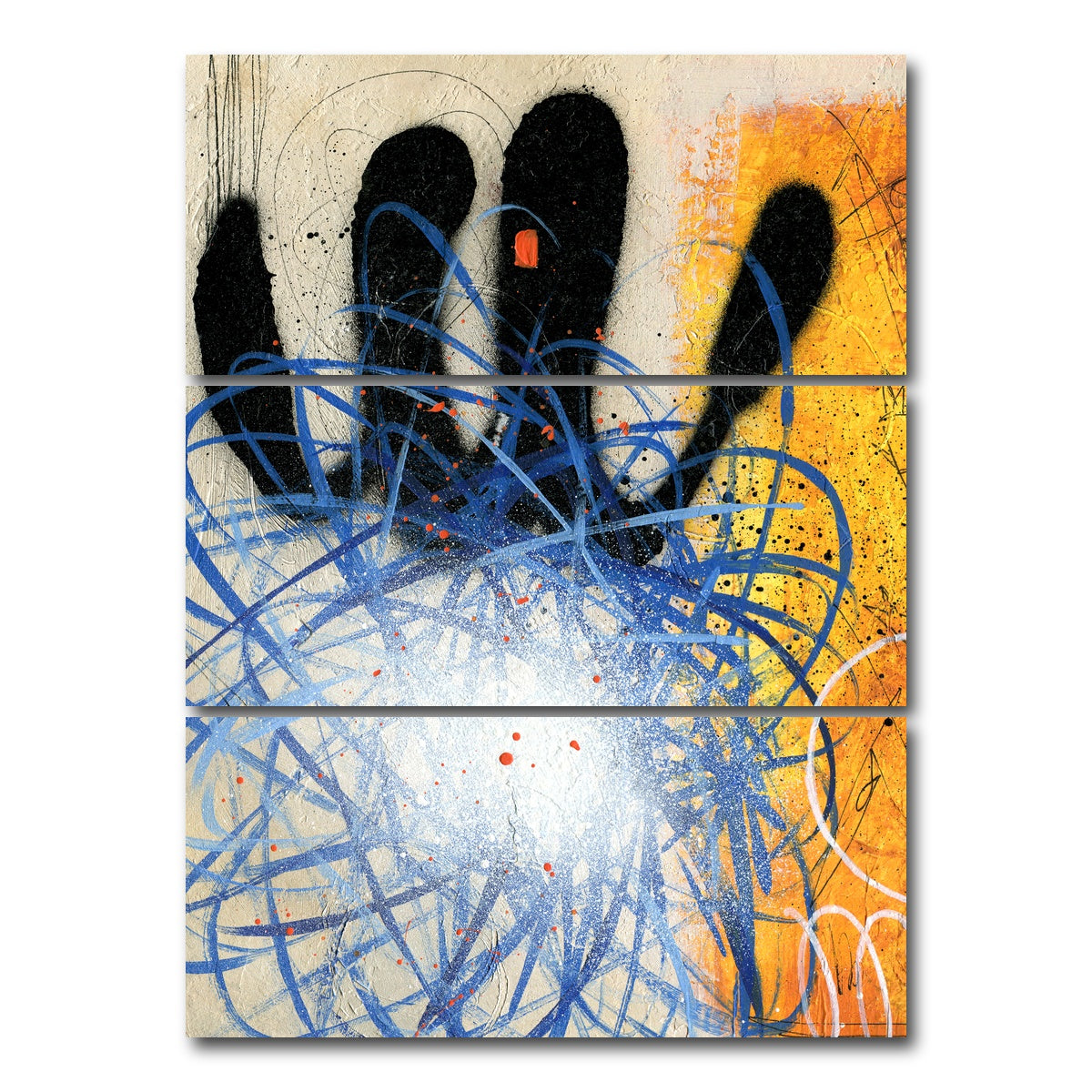 AUTO-MOCKUP WHITE | Orange | 3 Piece | Gallery Wrap Canvas | group=8x18_stacked