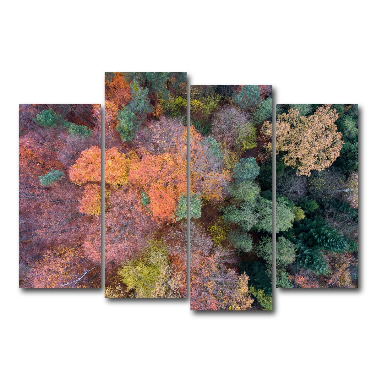 AUTO-MOCKUP WHITE | Orange and Green | 4 Piece | Gallery Wrap Canvas | group=4_normal