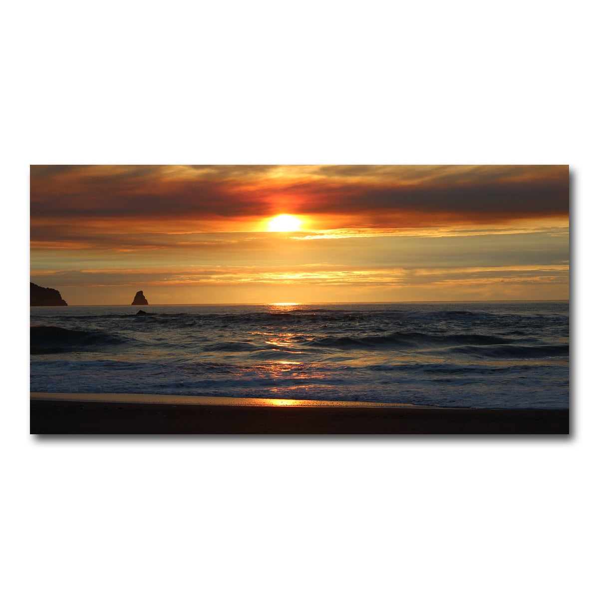 AUTO-MOCKUP WHITE | Oregon Coast Sunset | 1 Piece | Gallery Wrap Canvas | group=2x1