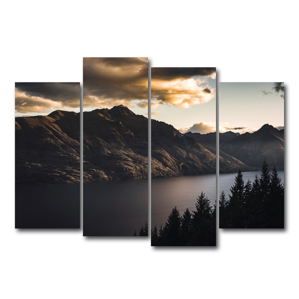 AUTO-MOCKUP WHITE | Otago Peaks | 4 Piece | Gallery Wrap Canvas | group=4_normal