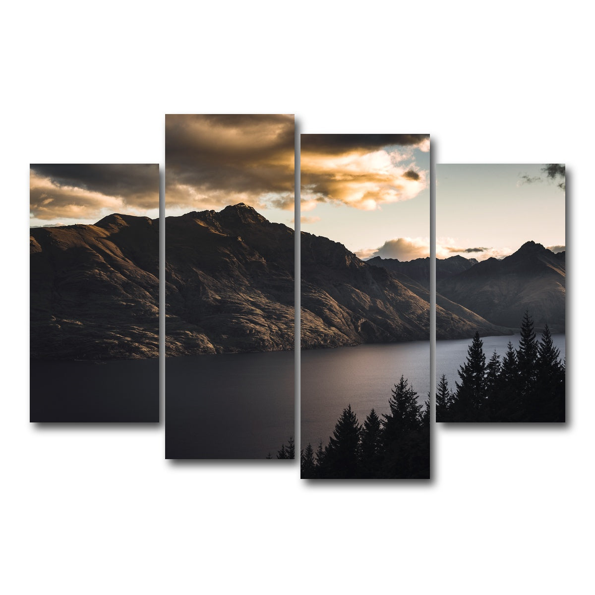 AUTO-MOCKUP WHITE | Otago Peaks | 4 Piece | Gallery Wrap Canvas | group=4_short