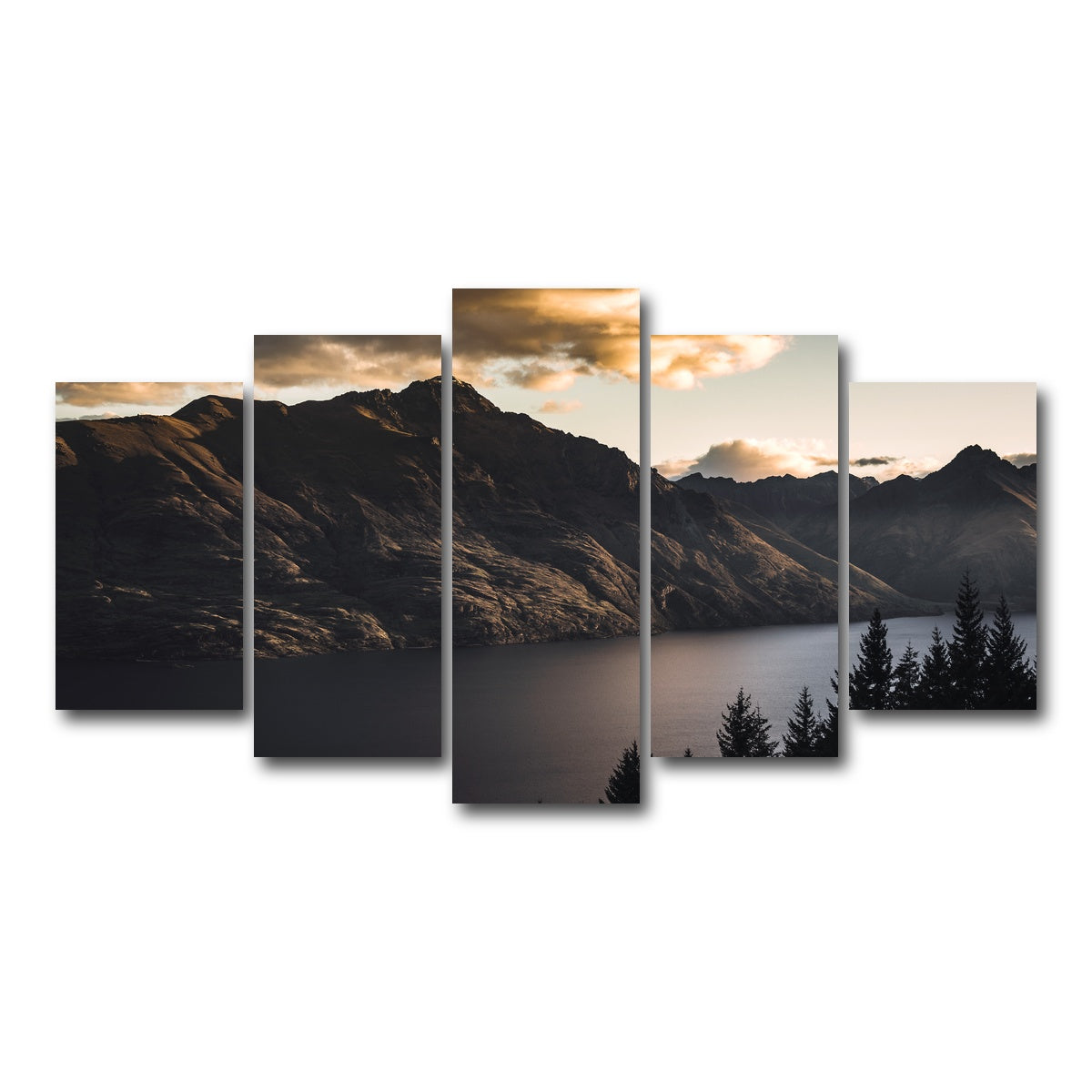 AUTO-MOCKUP WHITE | Otago Peaks | 5 Piece | Gallery Wrap Canvas | group=5_normal
