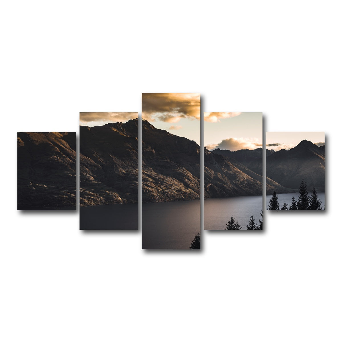 AUTO-MOCKUP WHITE | Otago Peaks | 5 Piece | Gallery Wrap Canvas | group=5_short