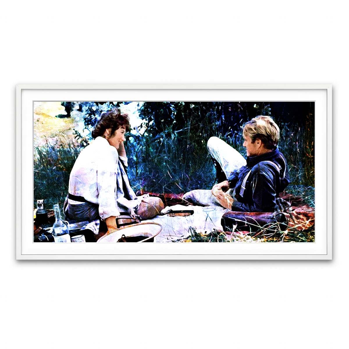 Framed Print 2x1 White