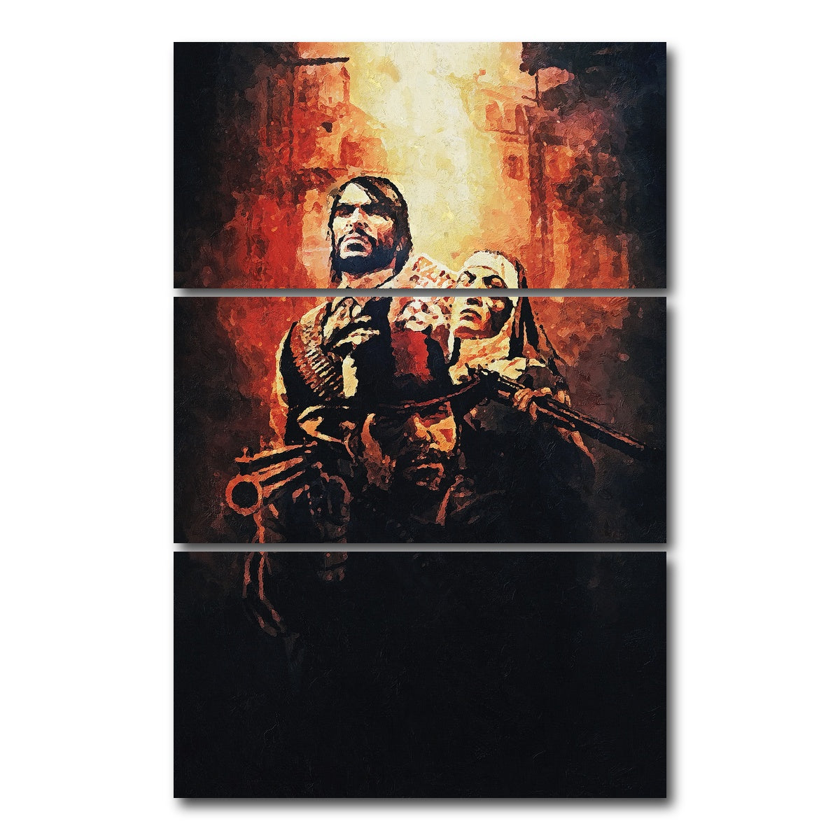 AUTO-MOCKUP WHITE | Outlaw for Life | 3 Piece | Gallery Wrap Canvas | group=12x24_stacked