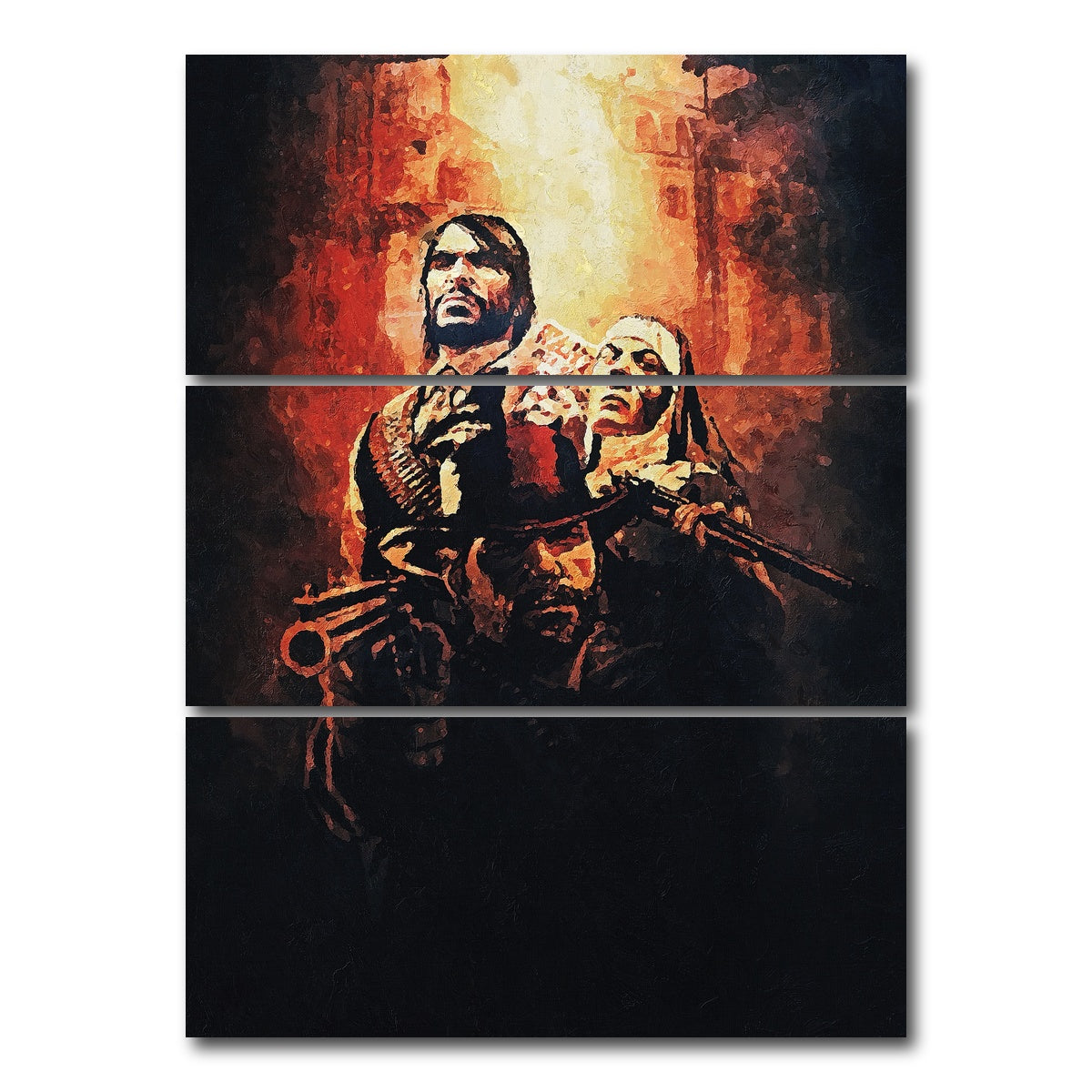 AUTO-MOCKUP WHITE | Outlaw for Life | 3 Piece | Gallery Wrap Canvas | group=8x18_stacked