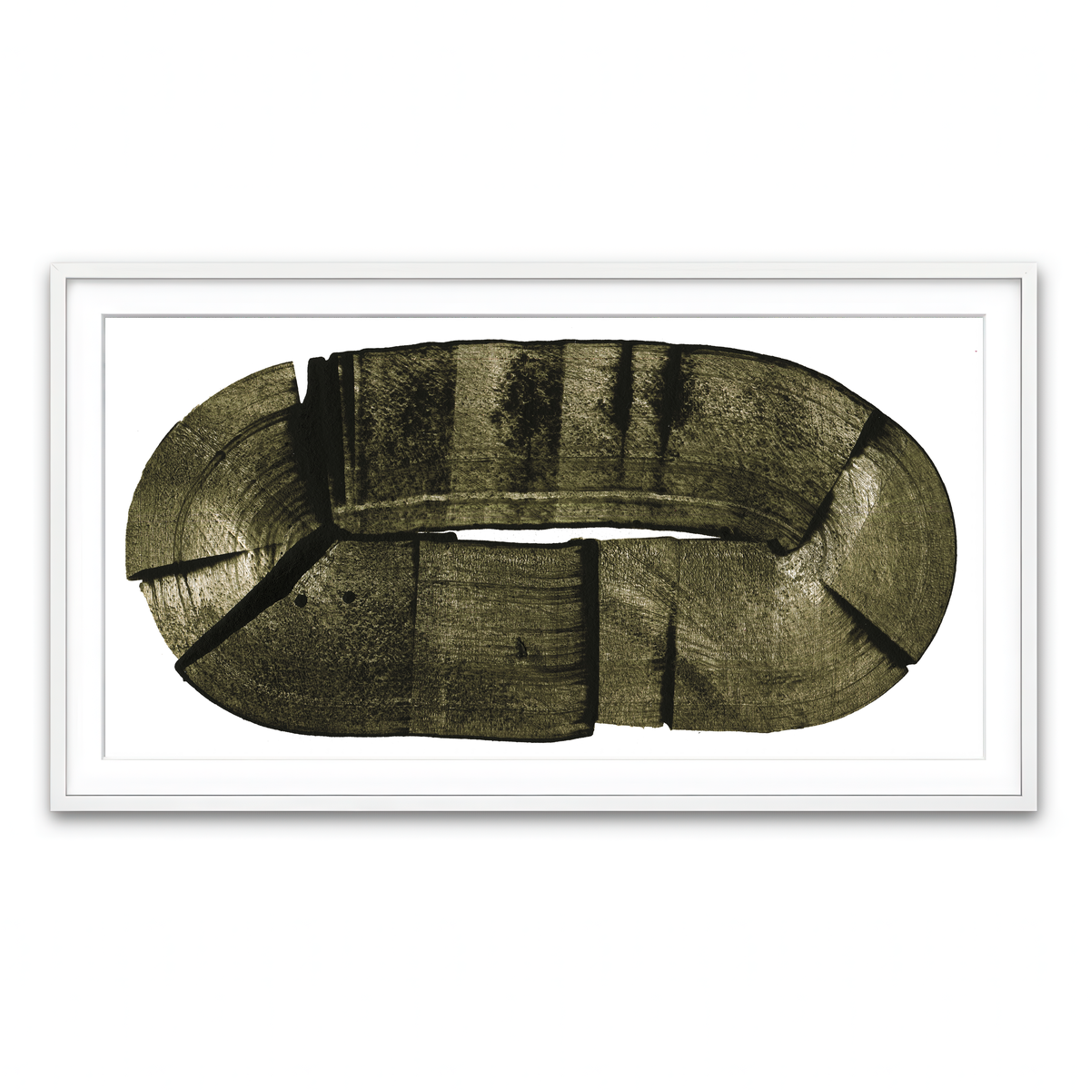 Framed Print 2x1 White