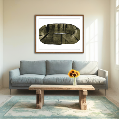 AUTO-MOCKUP ROOM | Oval Lumber Wall Art