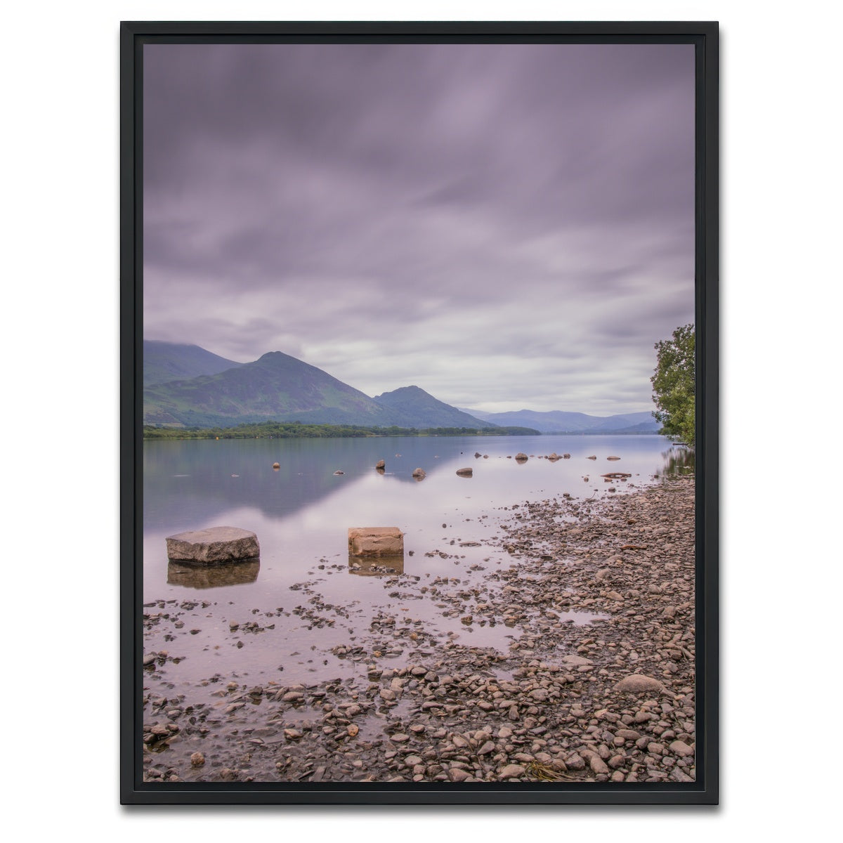 AUTO-MOCKUP WHITE | Overcast Reflections | 1 Piece | Black Framed Canvas | group=3x4