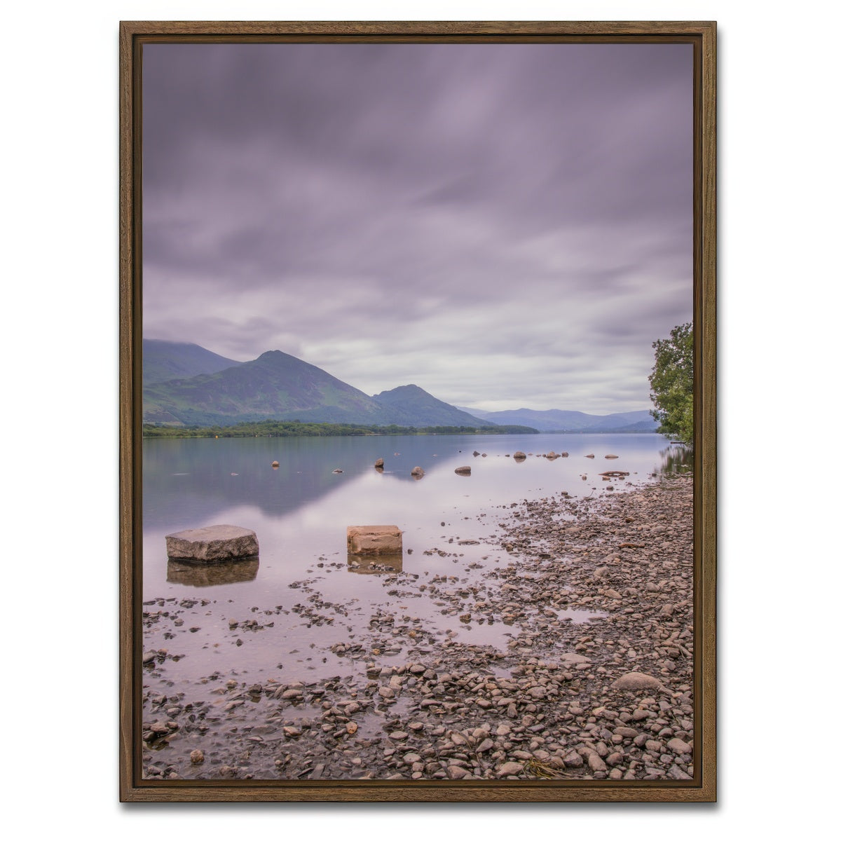 AUTO-MOCKUP WHITE | Overcast Reflections | 1 Piece | Walnut Framed Canvas | group=3x4