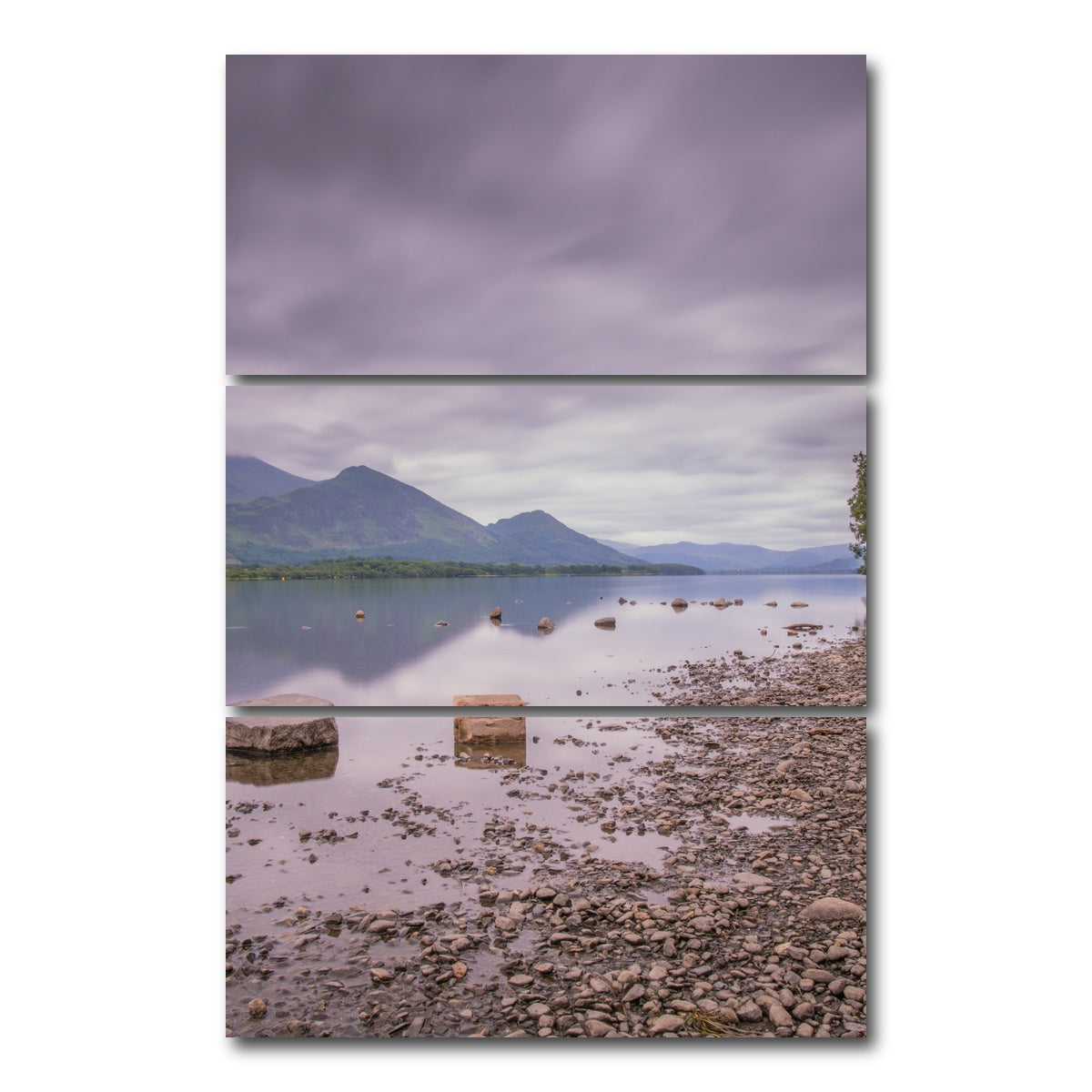 AUTO-MOCKUP WHITE | Overcast Reflections | 3 Piece | Gallery Wrap Canvas | group=12x24_stacked