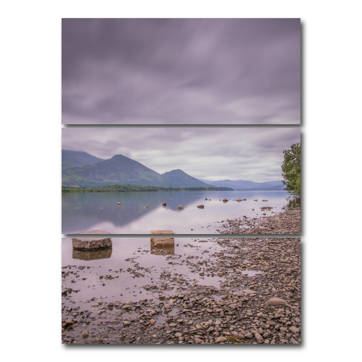 AUTO-MOCKUP WHITE | Overcast Reflections | 3 Piece | Gallery Wrap Canvas | group=8x18_stacked