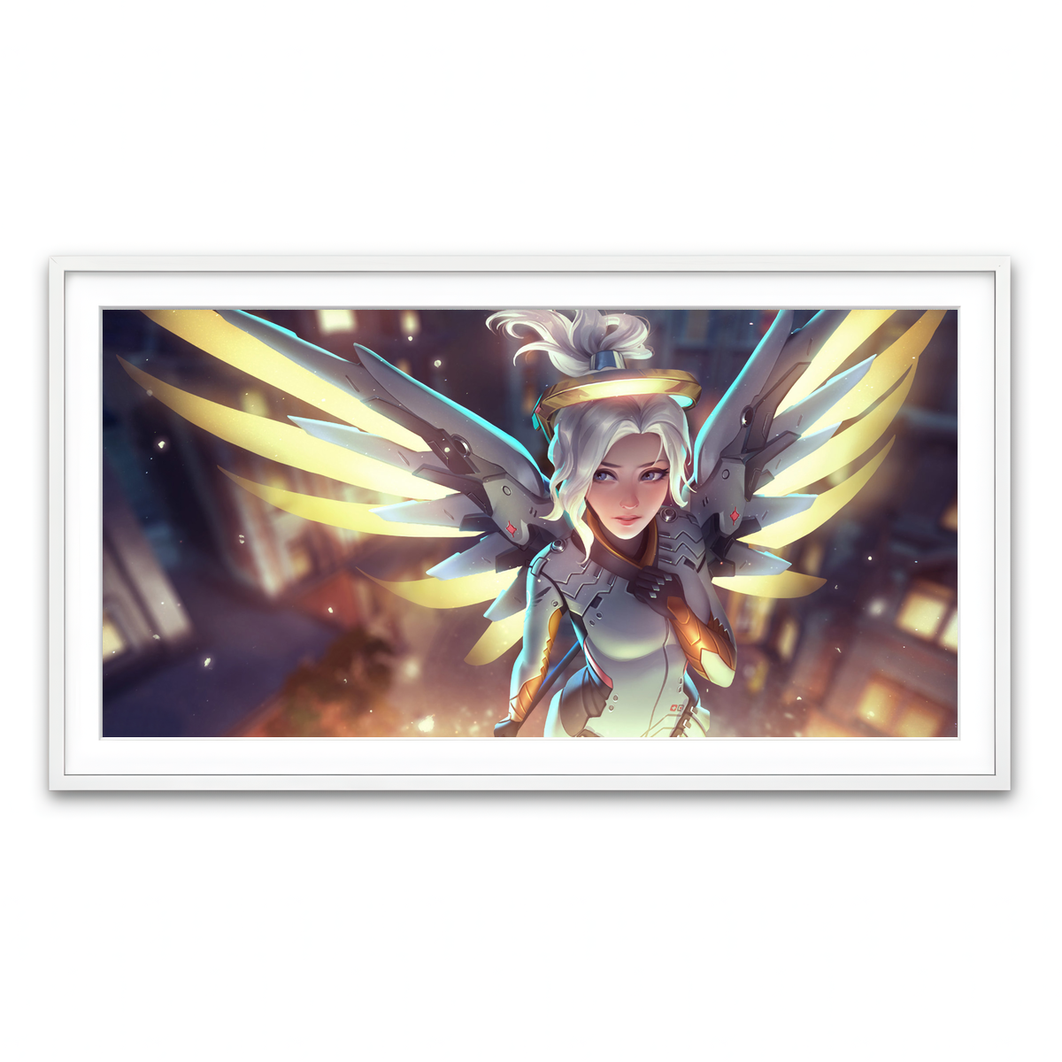 Framed Print 2x1 White