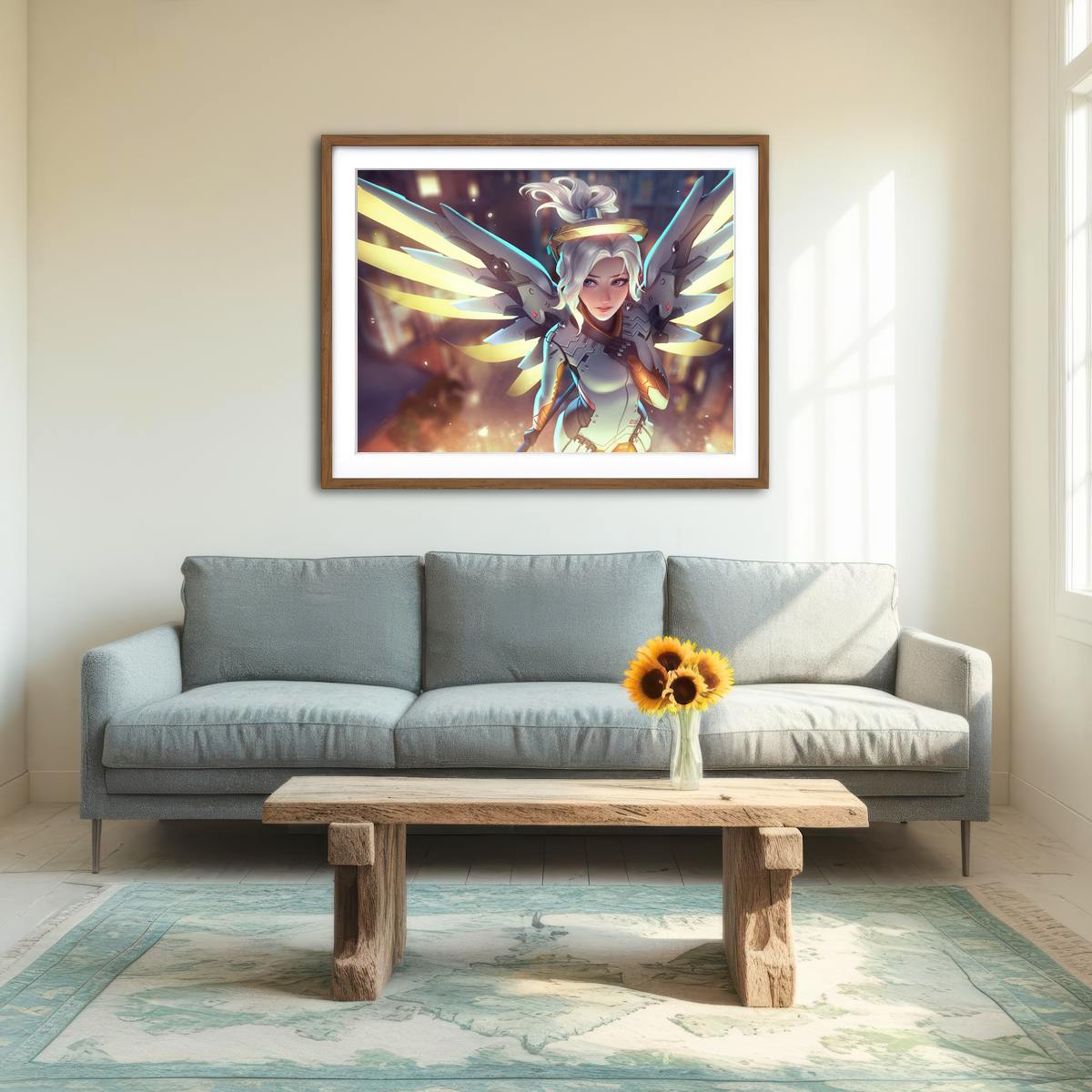AUTO-MOCKUP ROOM | Overwatch Mercy Wall Art