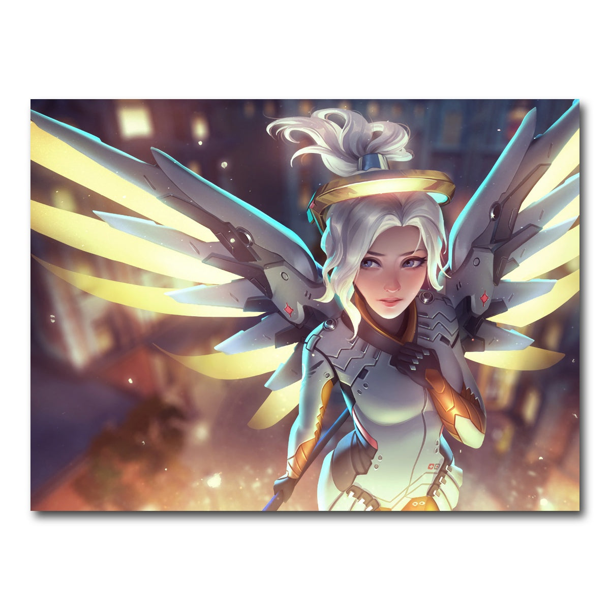 AUTO-MOCKUP WHITE | Overwatch Mercy | 1 Piece | Gallery Wrap Canvas | group=4x3