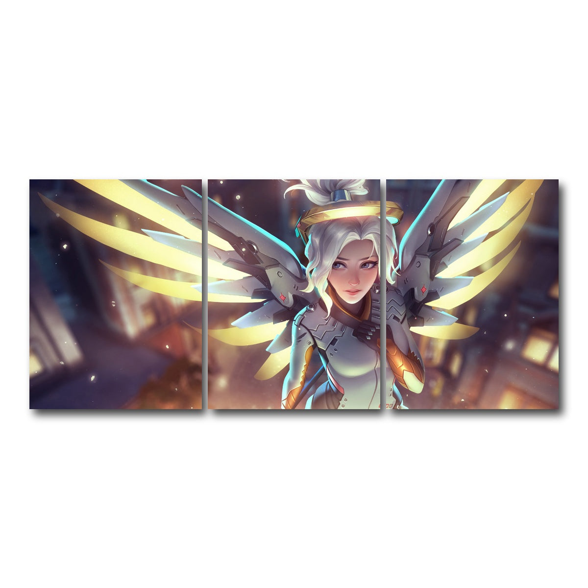 AUTO-MOCKUP WHITE | Overwatch Mercy | 3 Piece | Gallery Wrap Canvas | group=18x24