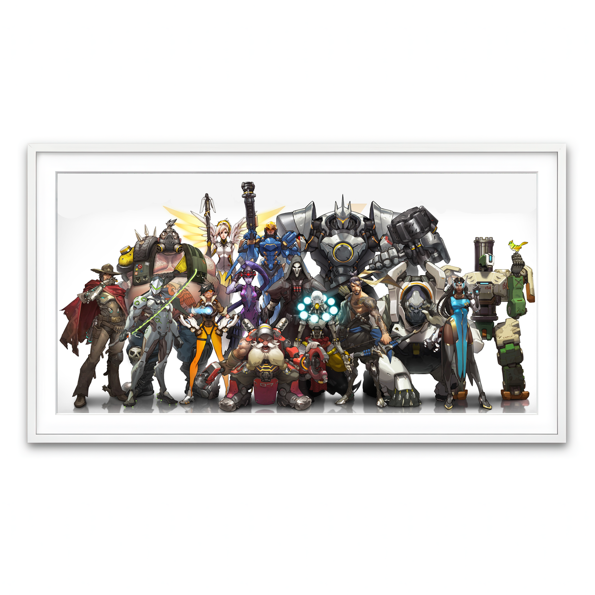 Framed Print 2x1 White