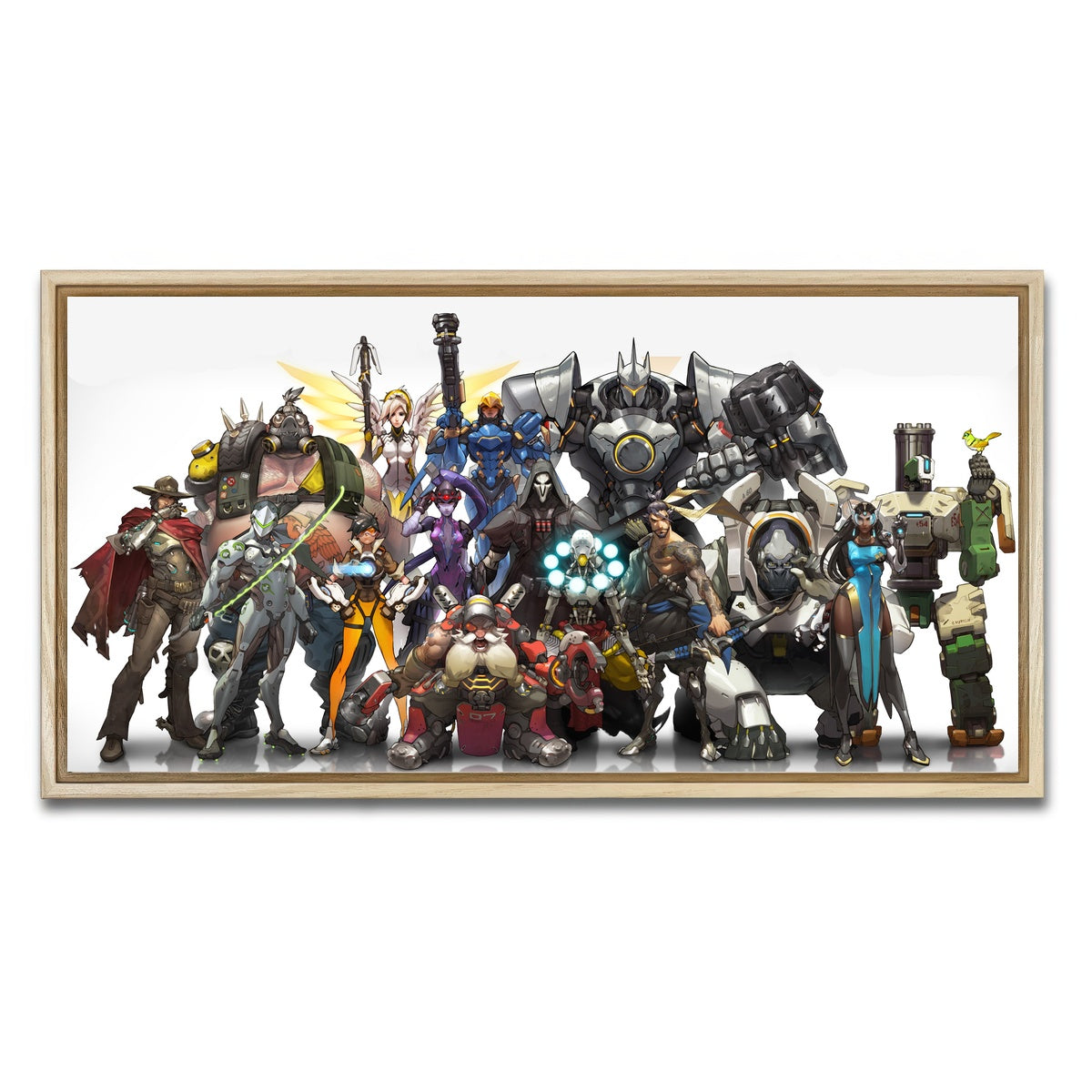 AUTO-MOCKUP WHITE | Overwatch | 1 Piece | Natural Framed Canvas | group=2x1