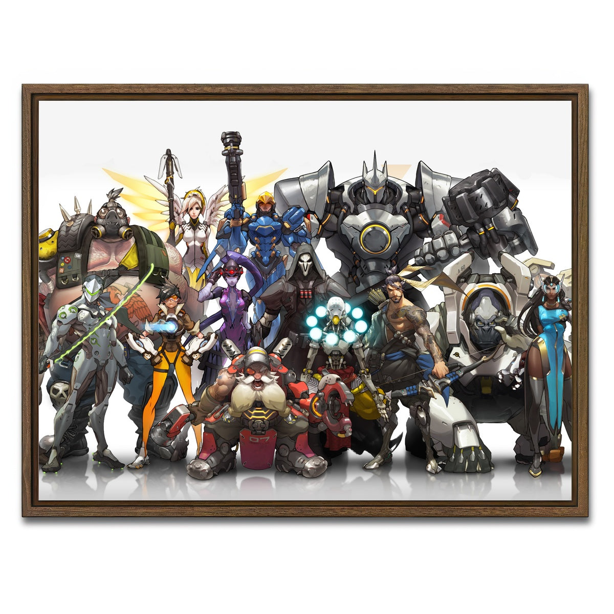 AUTO-MOCKUP WHITE | Overwatch | 1 Piece | Walnut Framed Canvas | group=4x3