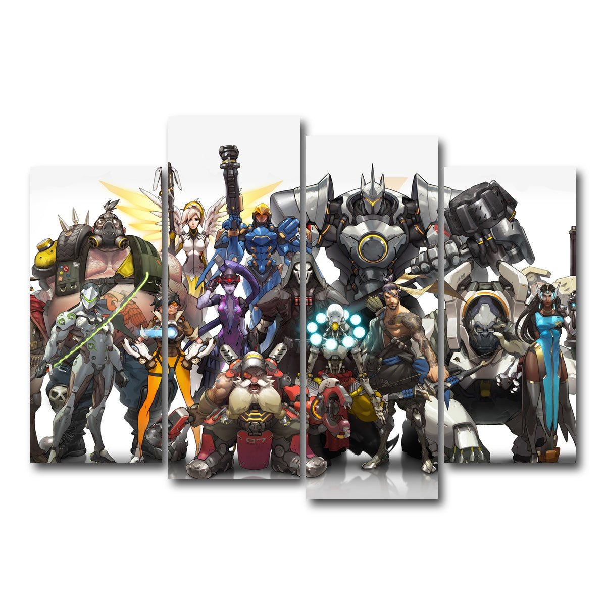 AUTO-MOCKUP WHITE | Overwatch | 4 Piece | Gallery Wrap Canvas | group=4_normal