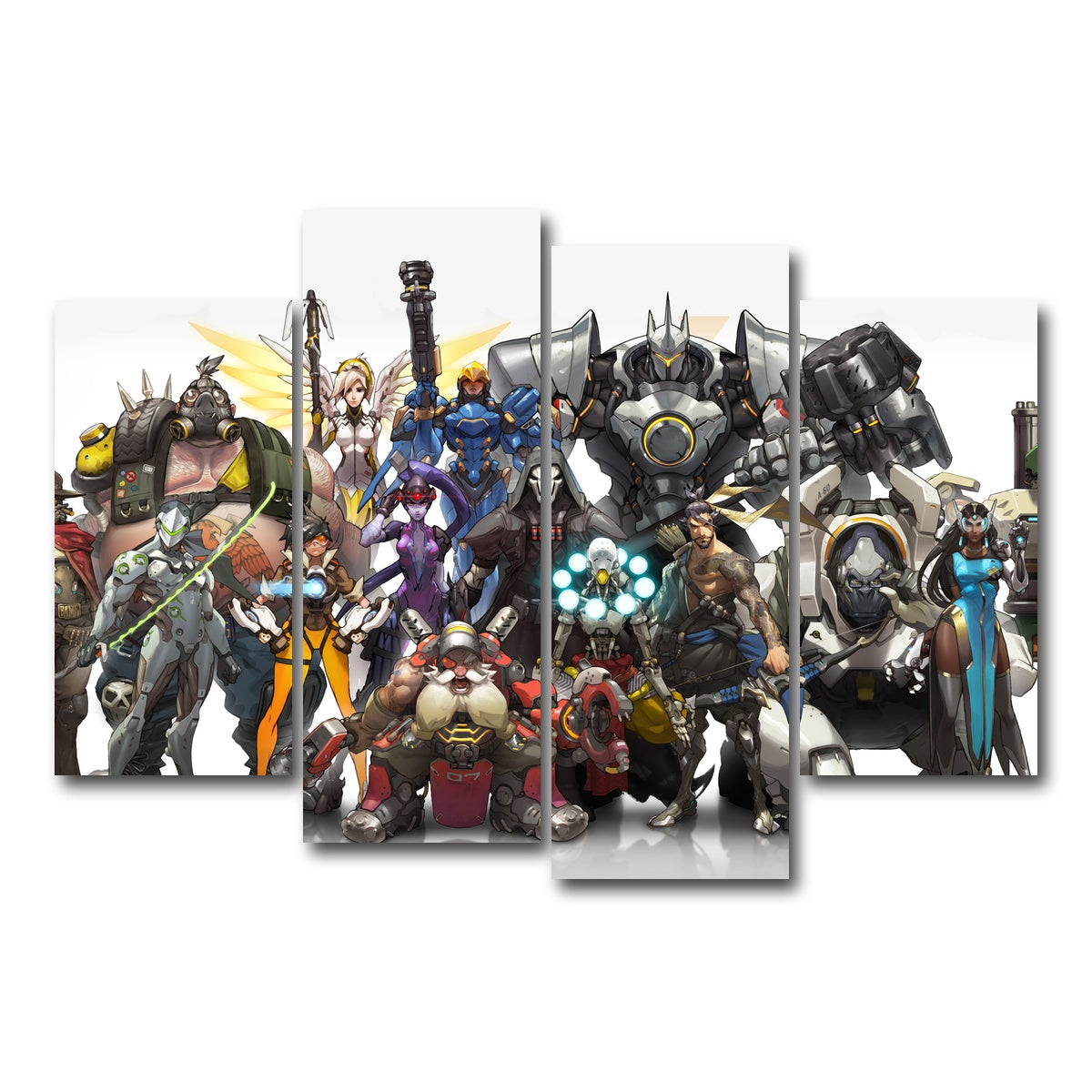 AUTO-MOCKUP WHITE | Overwatch | 4 Piece | Gallery Wrap Canvas | group=4_short