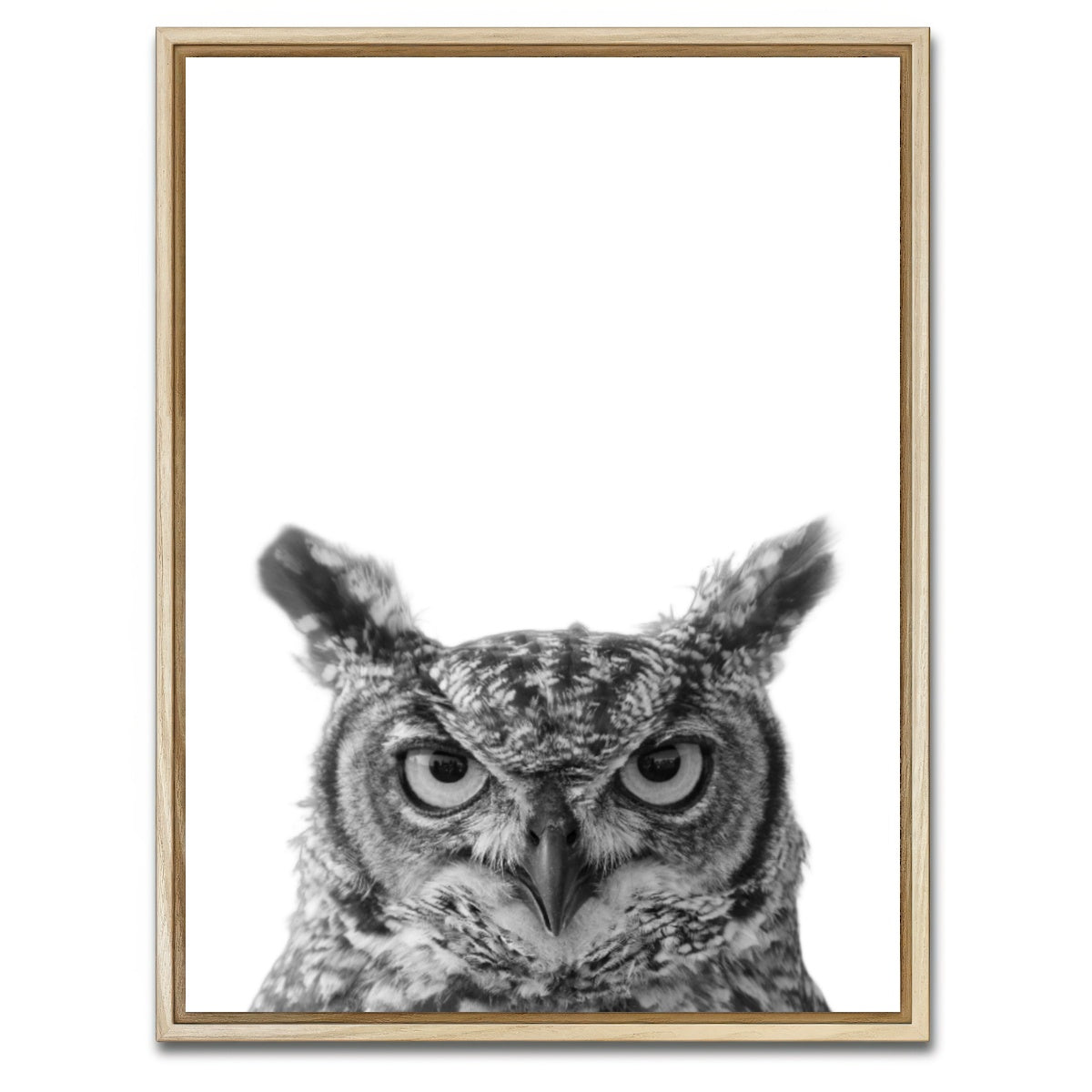 AUTO-MOCKUP WHITE | Owl | 1 Piece | Natural Framed Canvas | group=3x4