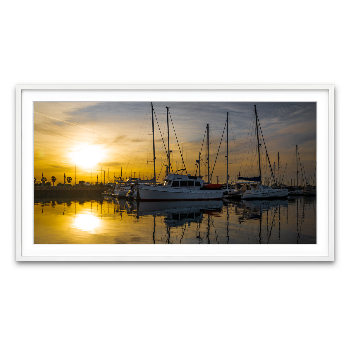 Framed Print 2x1 White