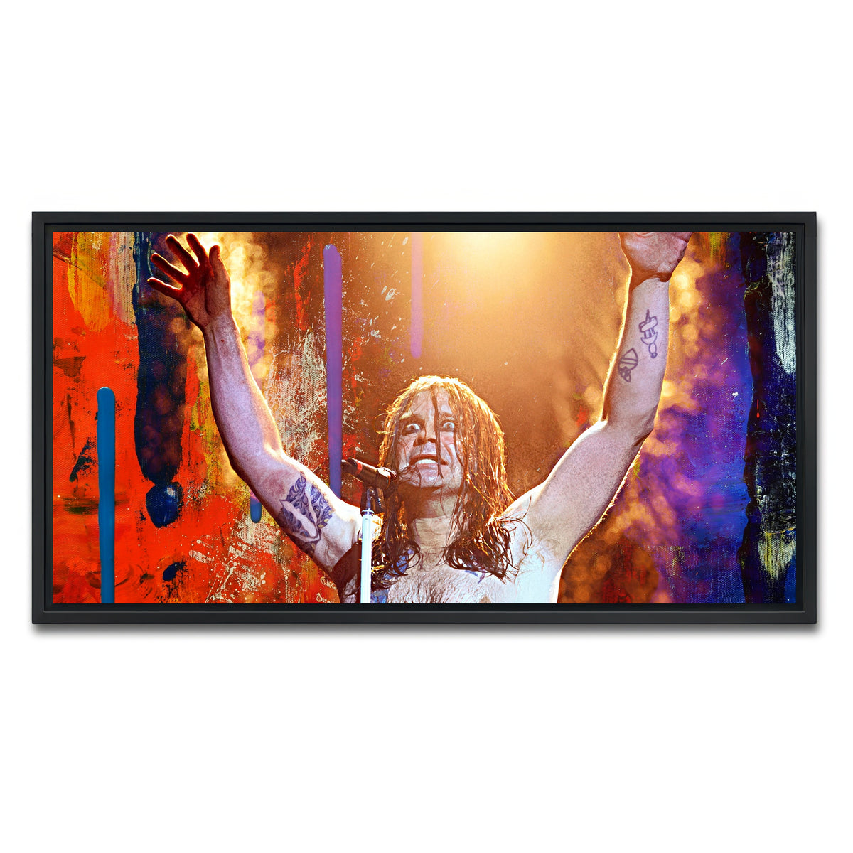 AUTO-MOCKUP WHITE | Ozzy Osbourne | 1 Piece | Black Framed Canvas | group=2x1