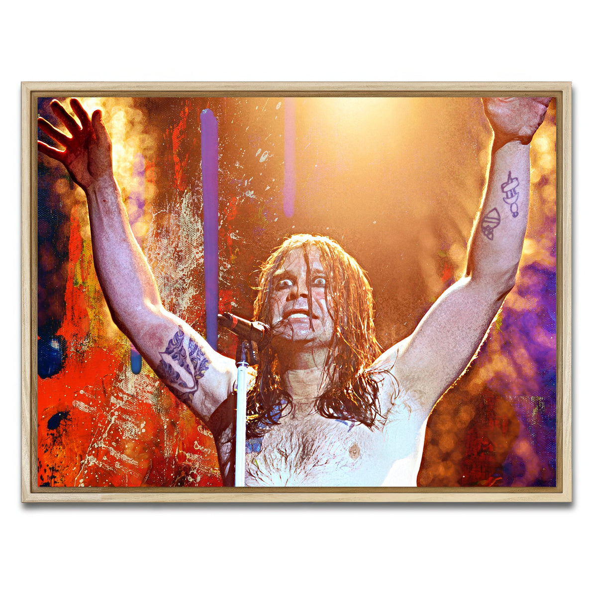 AUTO-MOCKUP WHITE | Ozzy Osbourne | 1 Piece | Natural Framed Canvas | group=4x3