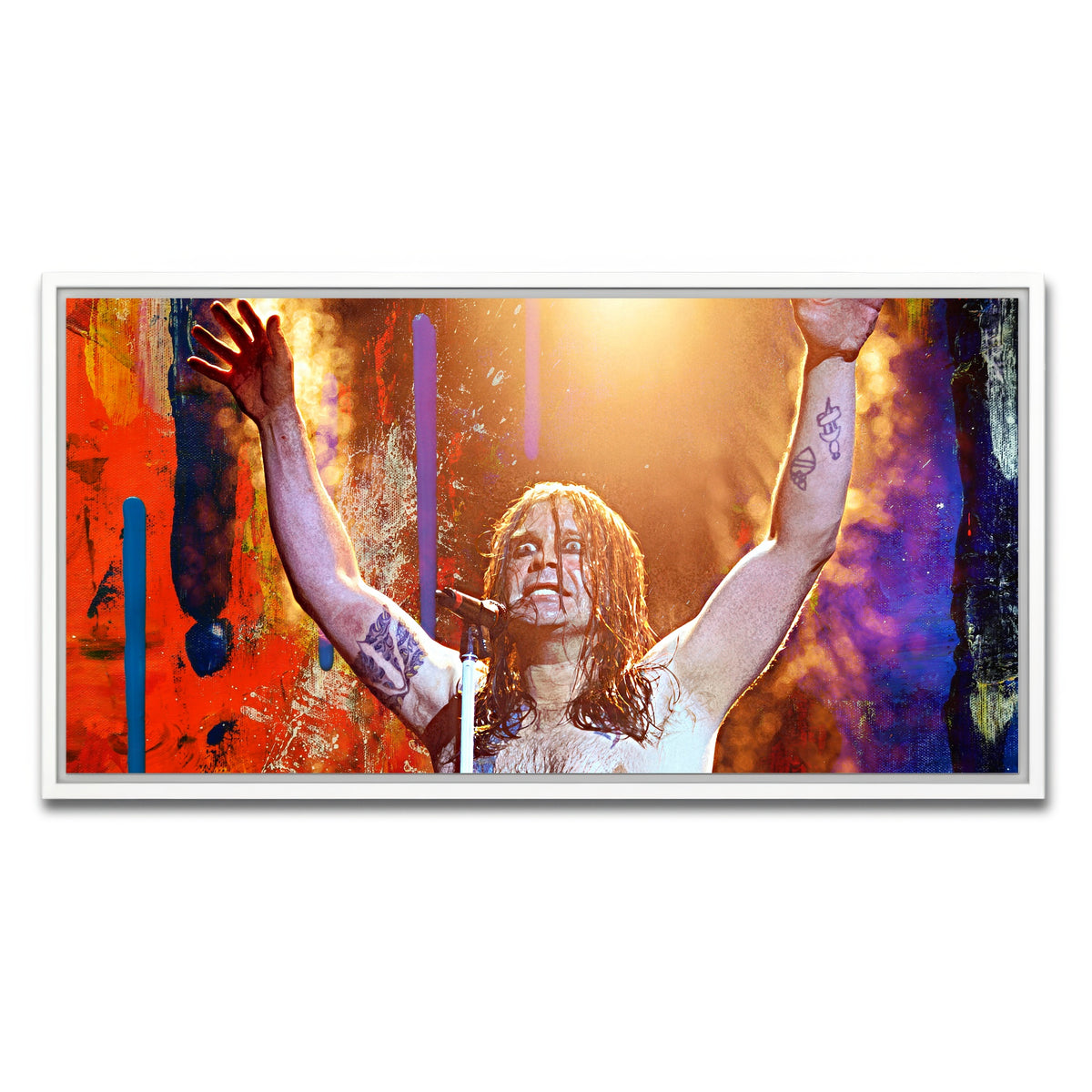 AUTO-MOCKUP WHITE | Ozzy Osbourne | 1 Piece | White Framed Canvas | group=2x1