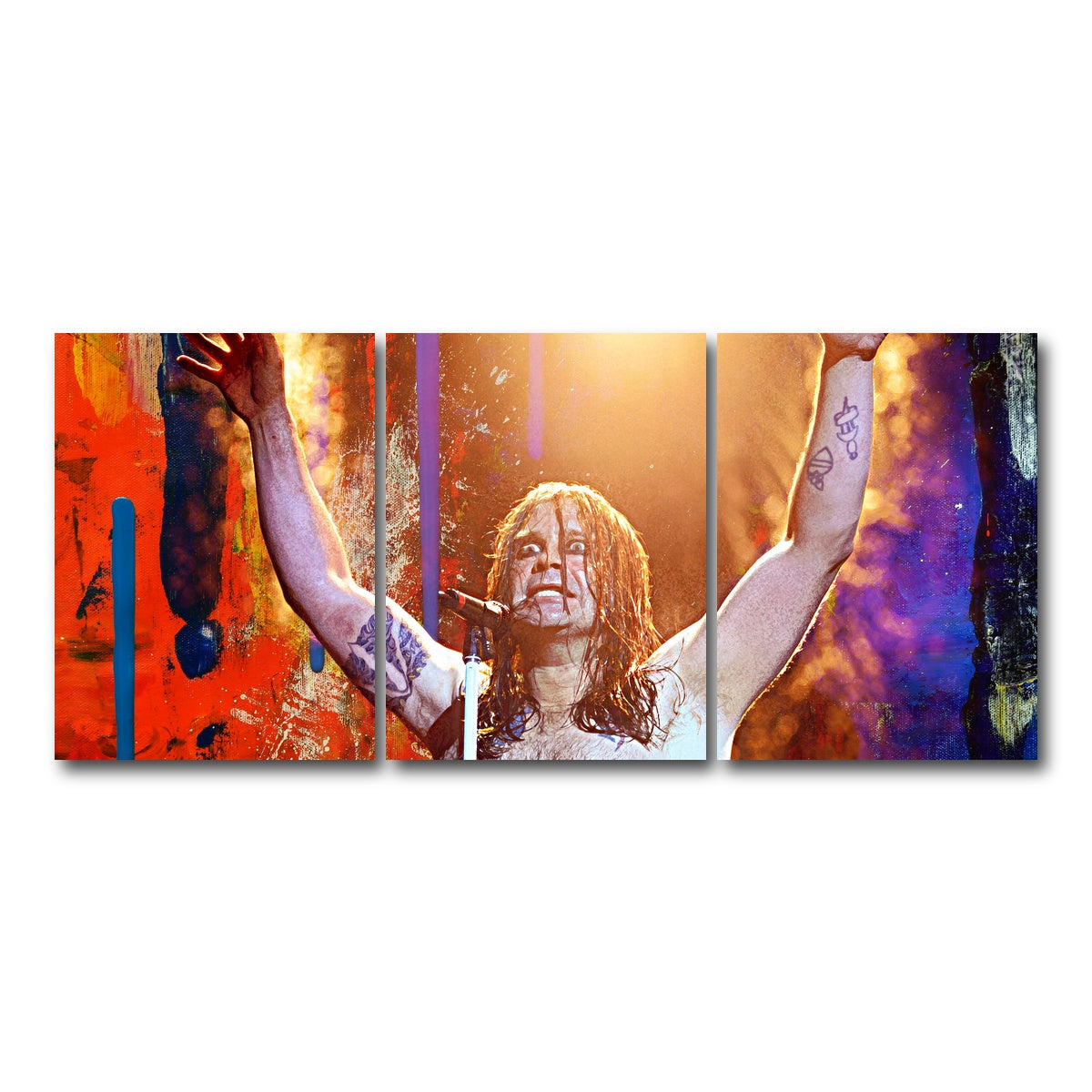 AUTO-MOCKUP WHITE | Ozzy Osbourne | 3 Piece | Gallery Wrap Canvas | group=18x24