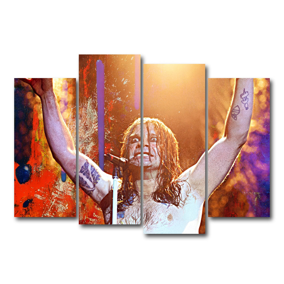 AUTO-MOCKUP WHITE | Ozzy Osbourne | 4 Piece | Gallery Wrap Canvas | group=4_normal