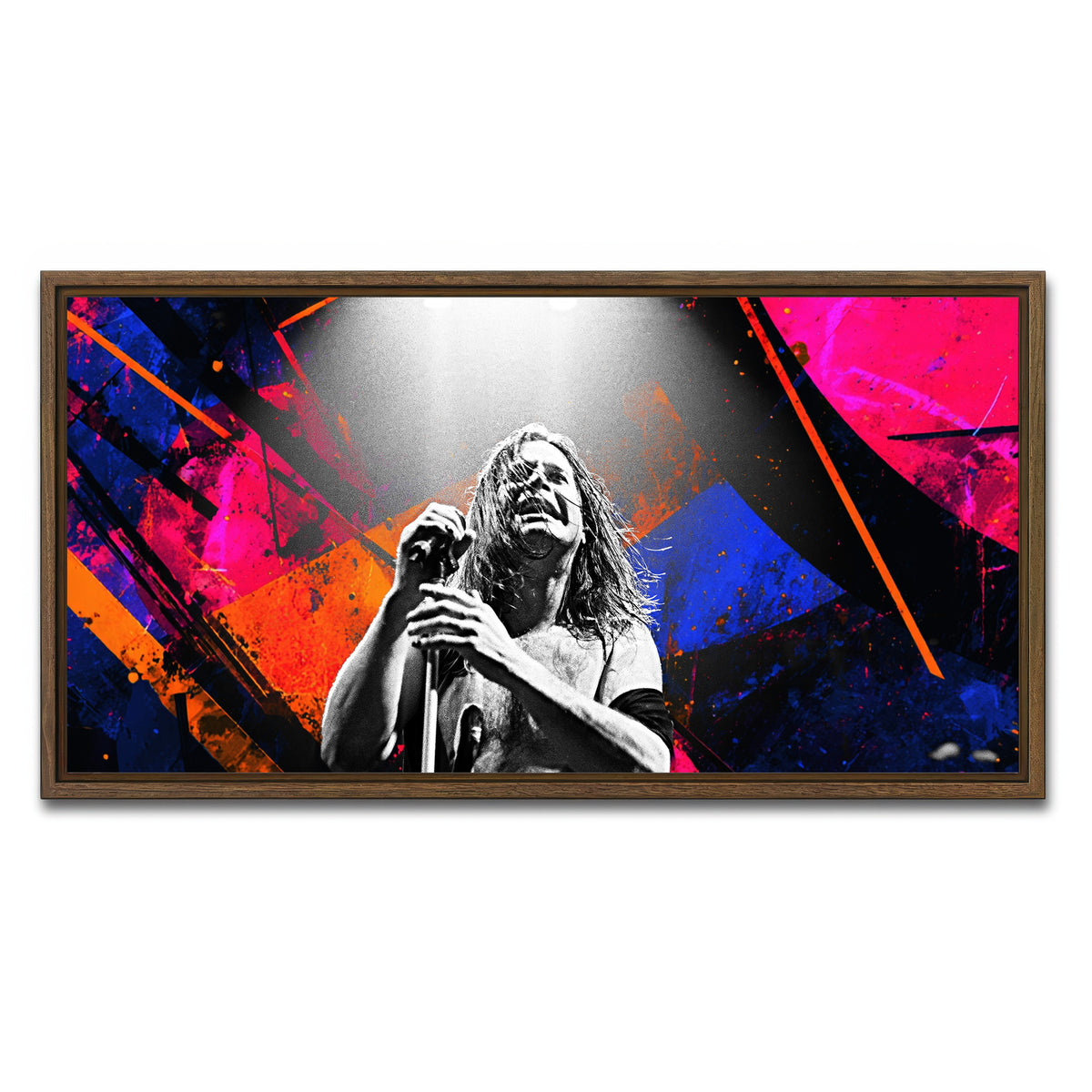 AUTO-MOCKUP WHITE | Ozzy | 1 Piece | Walnut Framed Canvas | group=2x1