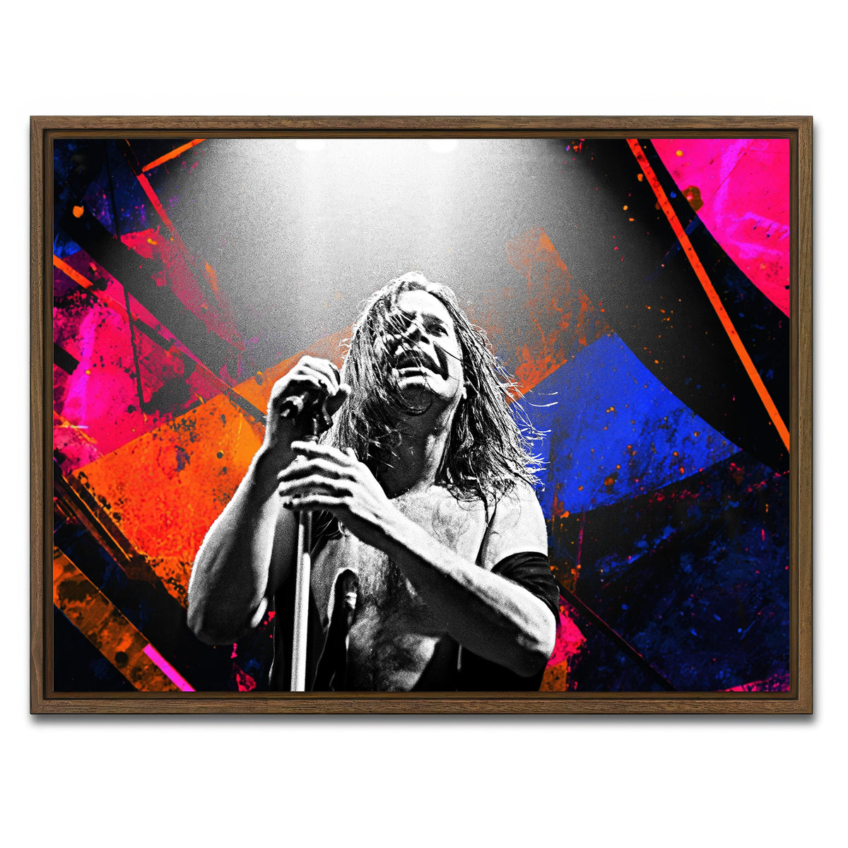 AUTO-MOCKUP WHITE | Ozzy | 1 Piece | Walnut Framed Canvas | group=4x3