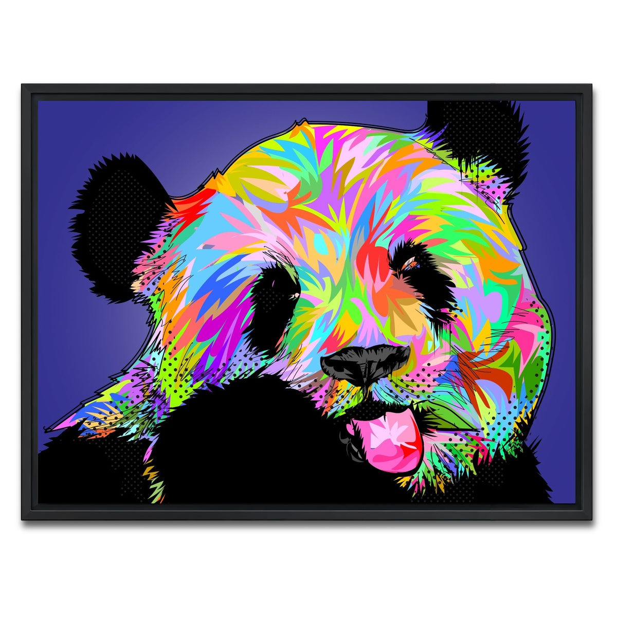 AUTO-MOCKUP WHITE | PANDA Bear | 1 Piece | Black Framed Canvas | group=4x3