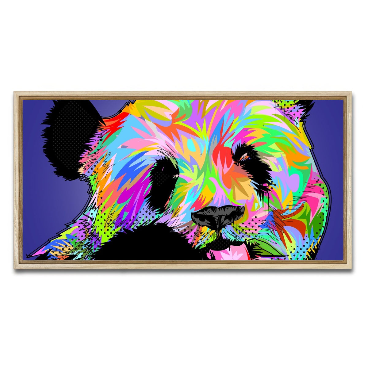AUTO-MOCKUP WHITE | PANDA Bear | 1 Piece | Natural Framed Canvas | group=2x1