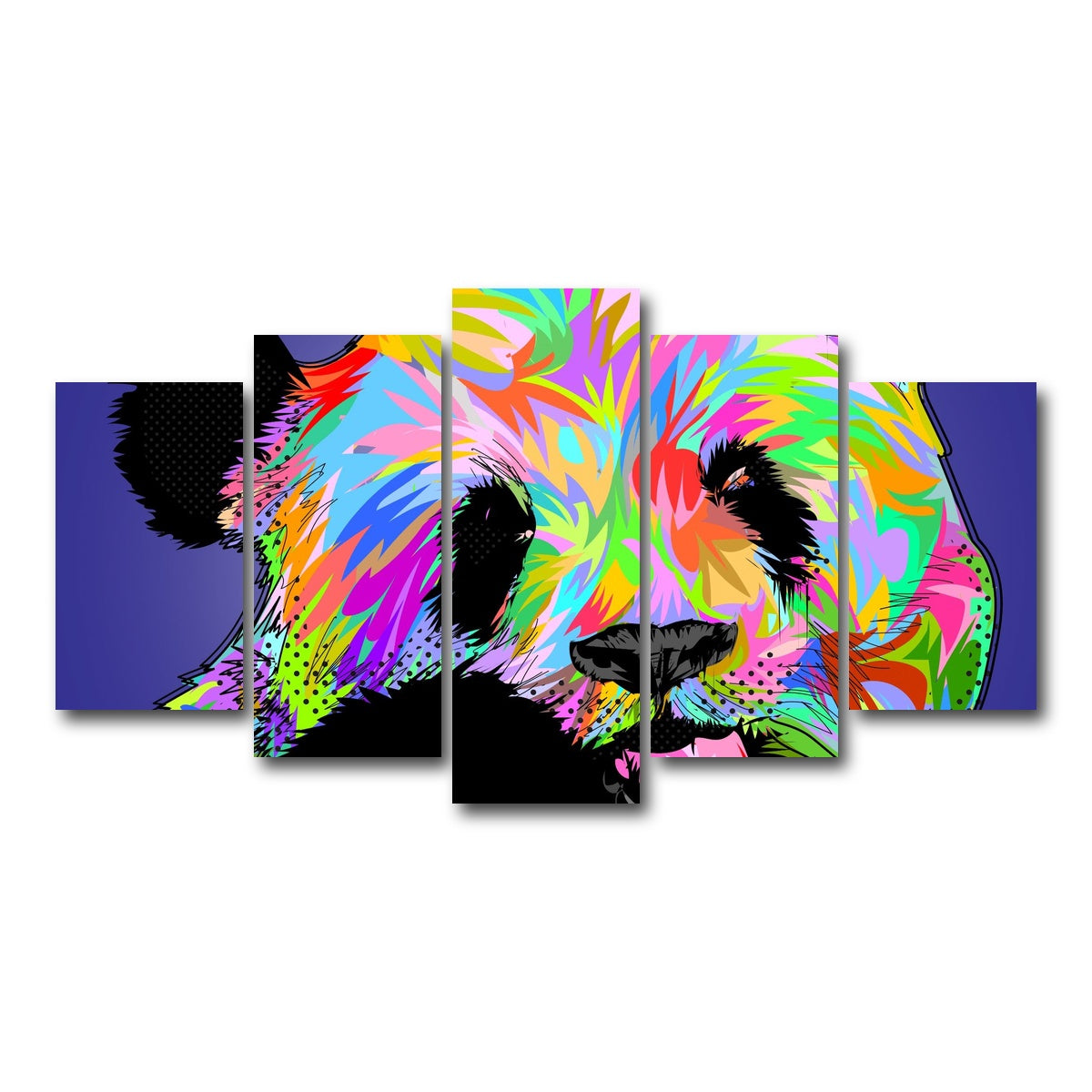 AUTO-MOCKUP WHITE | PANDA Bear | 5 Piece | Gallery Wrap Canvas | group=5_normal