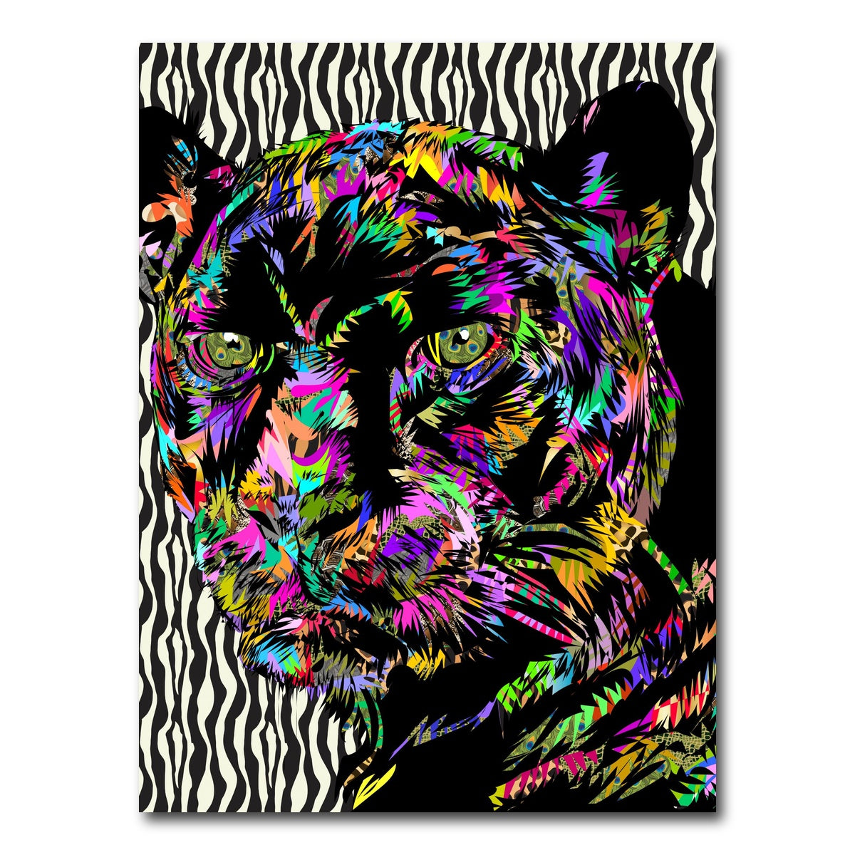AUTO-MOCKUP WHITE | PANTHER Abstract | 1 Piece | Gallery Wrap Canvas | group=3x4